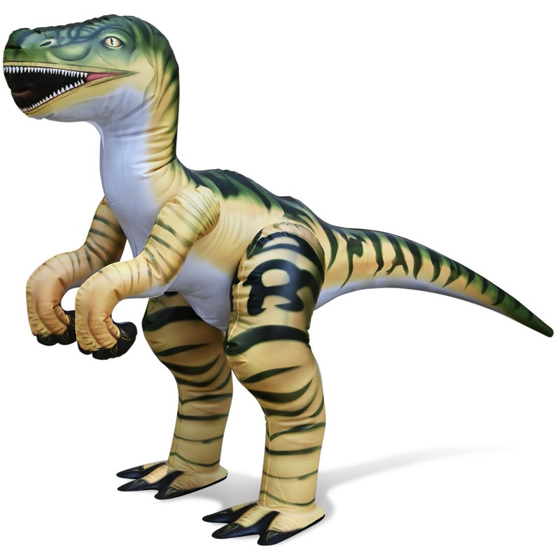 Jet Creations Large Inflatable Velociraptor Dinosaur - Durable & Lifelike - 51 Inches, Multi - Image 1